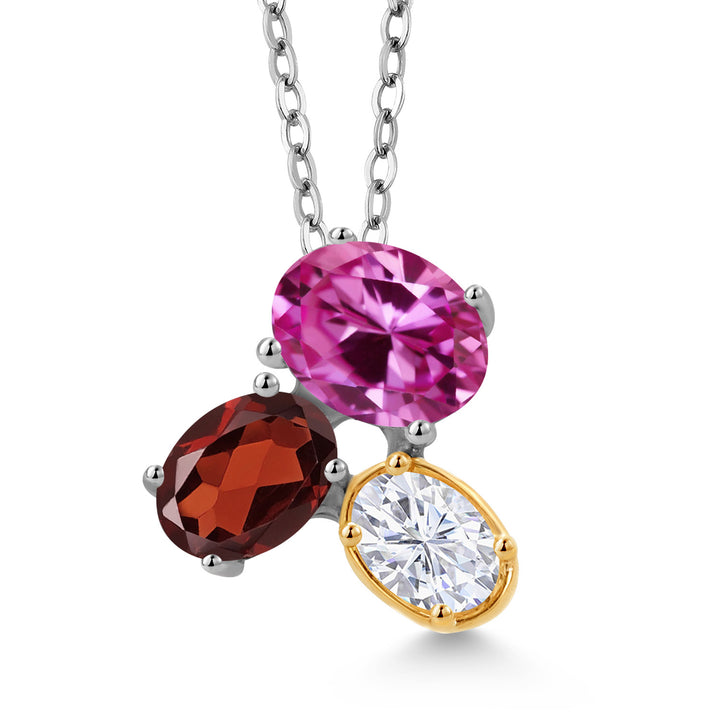 Pendant in 925 Sterling Silver and 10K Yellow Gold