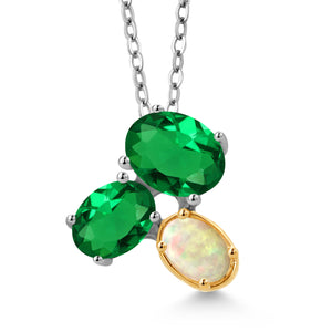 Pendant in 925 Sterling Silver and 10K Yellow Gold