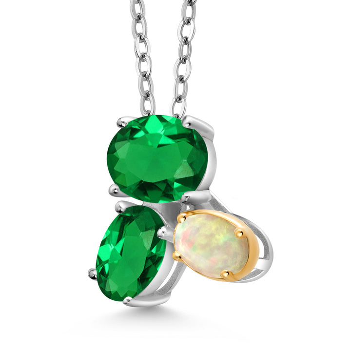 Pendant in 925 Sterling Silver and 10K Yellow Gold