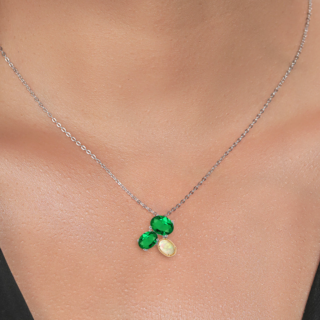 Pendant in 925 Sterling Silver and 10K Yellow Gold