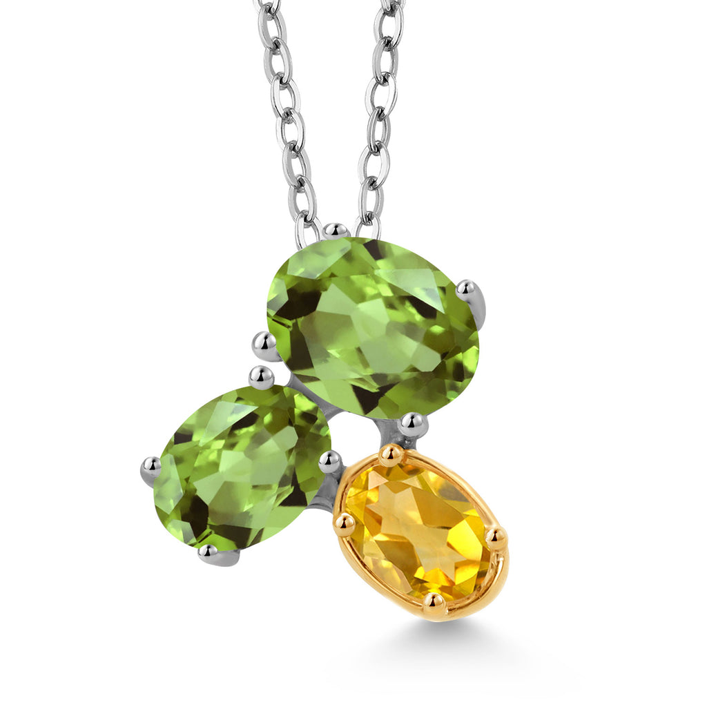 Pendant in 925 Sterling Silver and 10K Yellow Gold