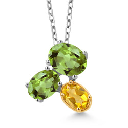 Pendant in 925 Sterling Silver and 10K Yellow Gold