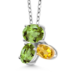 Pendant in 925 Sterling Silver and 10K Yellow Gold