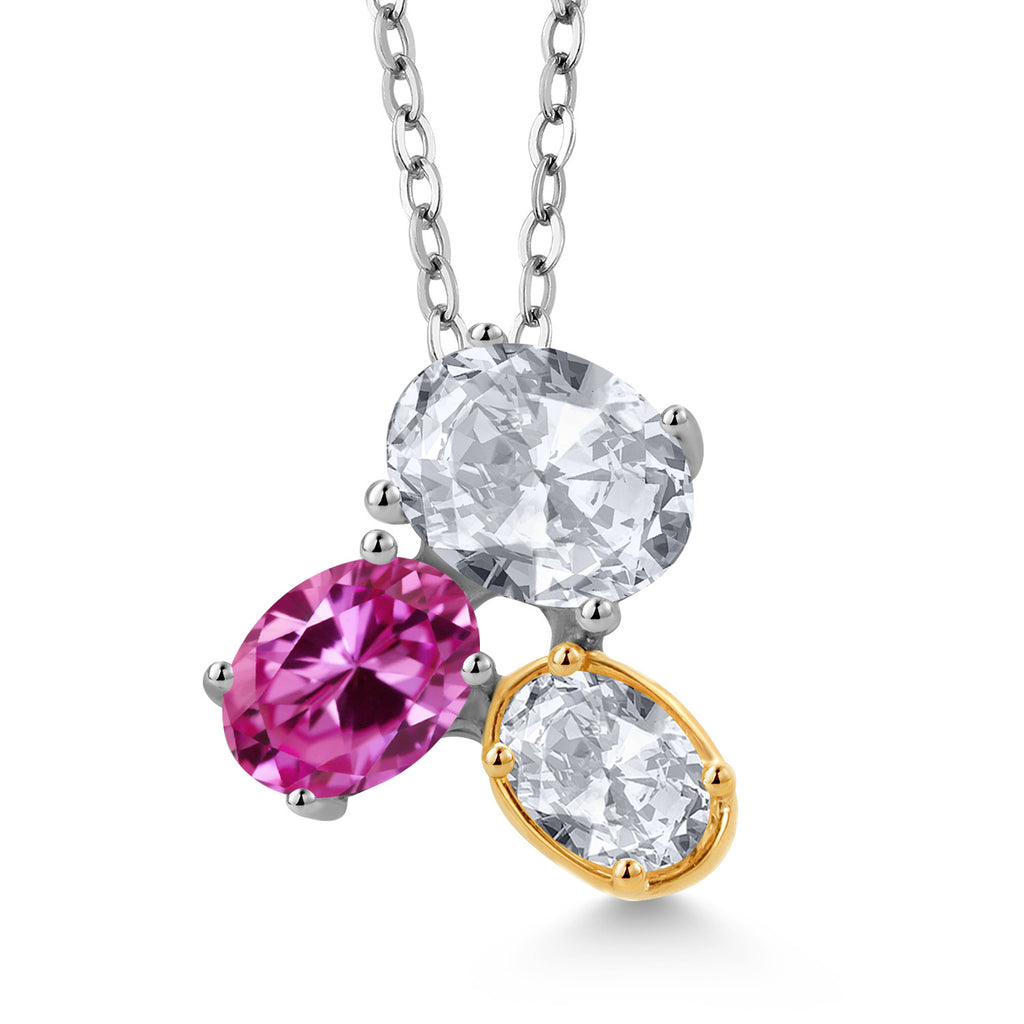 Pendant in 925 Sterling Silver and 10K Yellow Gold