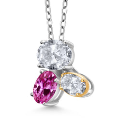 Pendant in 925 Sterling Silver and 10K Yellow Gold
