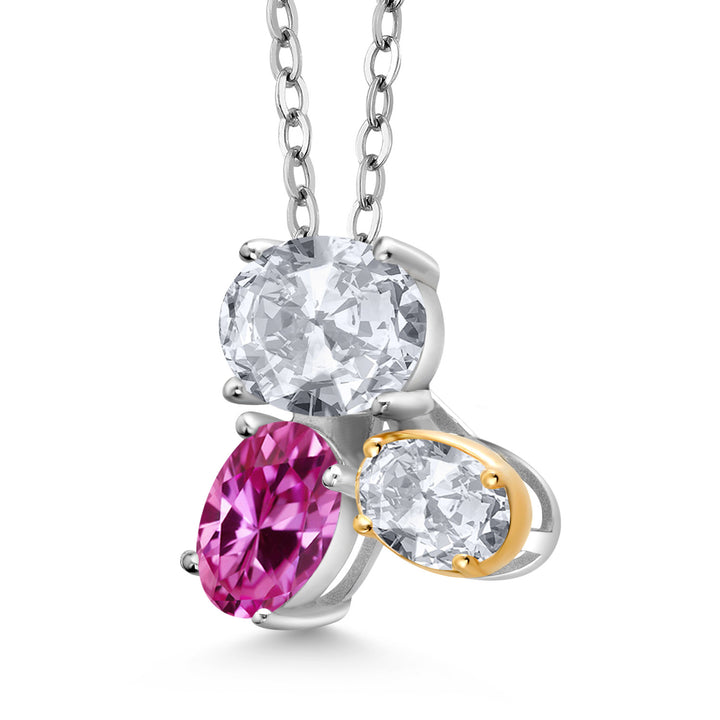 Pendant in 925 Sterling Silver and 10K Yellow Gold