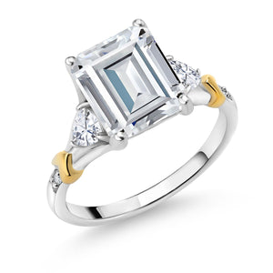 Ring in 925 Sterling Silver and 10K Yellow Gold