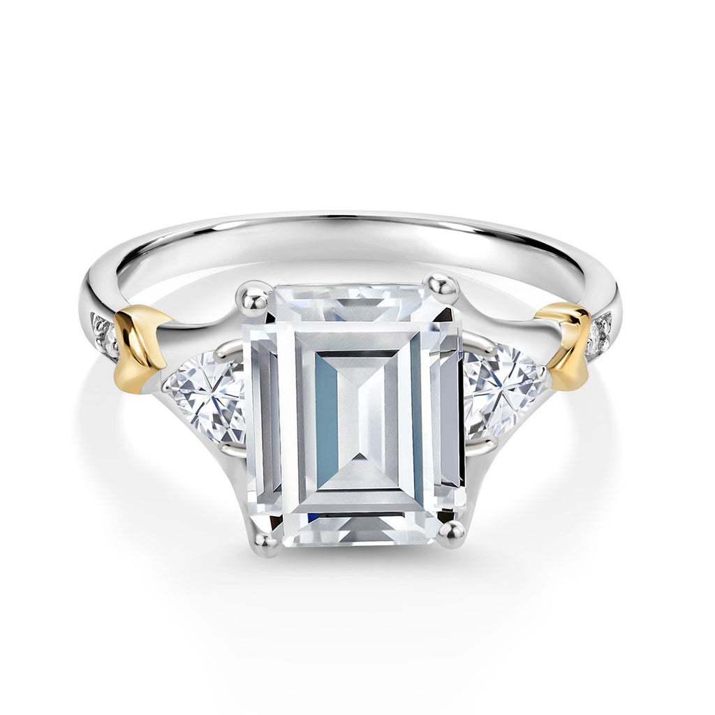 Ring in 925 Sterling Silver and 10K Yellow Gold