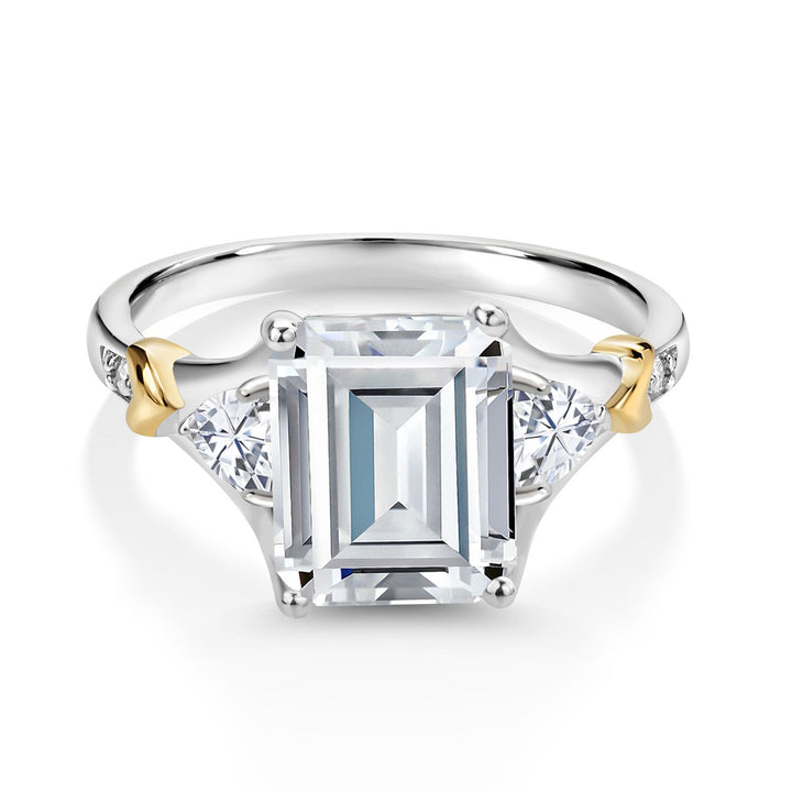Ring in 925 Sterling Silver and 10K Yellow Gold