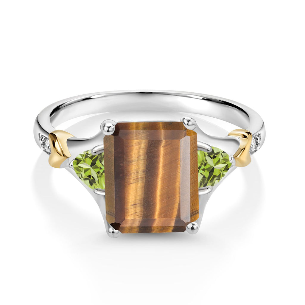 Ring in 925 Sterling Silver and 10K Yellow Gold