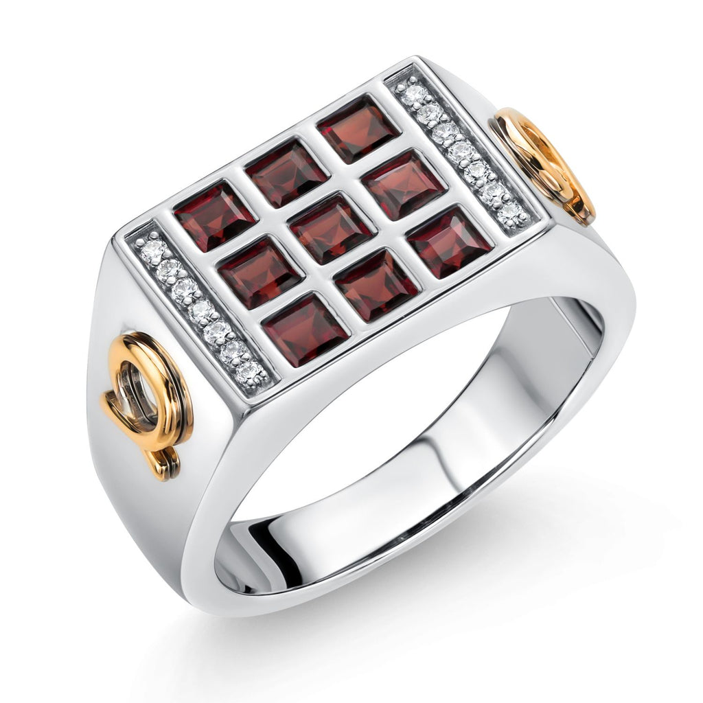 Ring in 925 Sterling Silver and 10K Yellow Gold