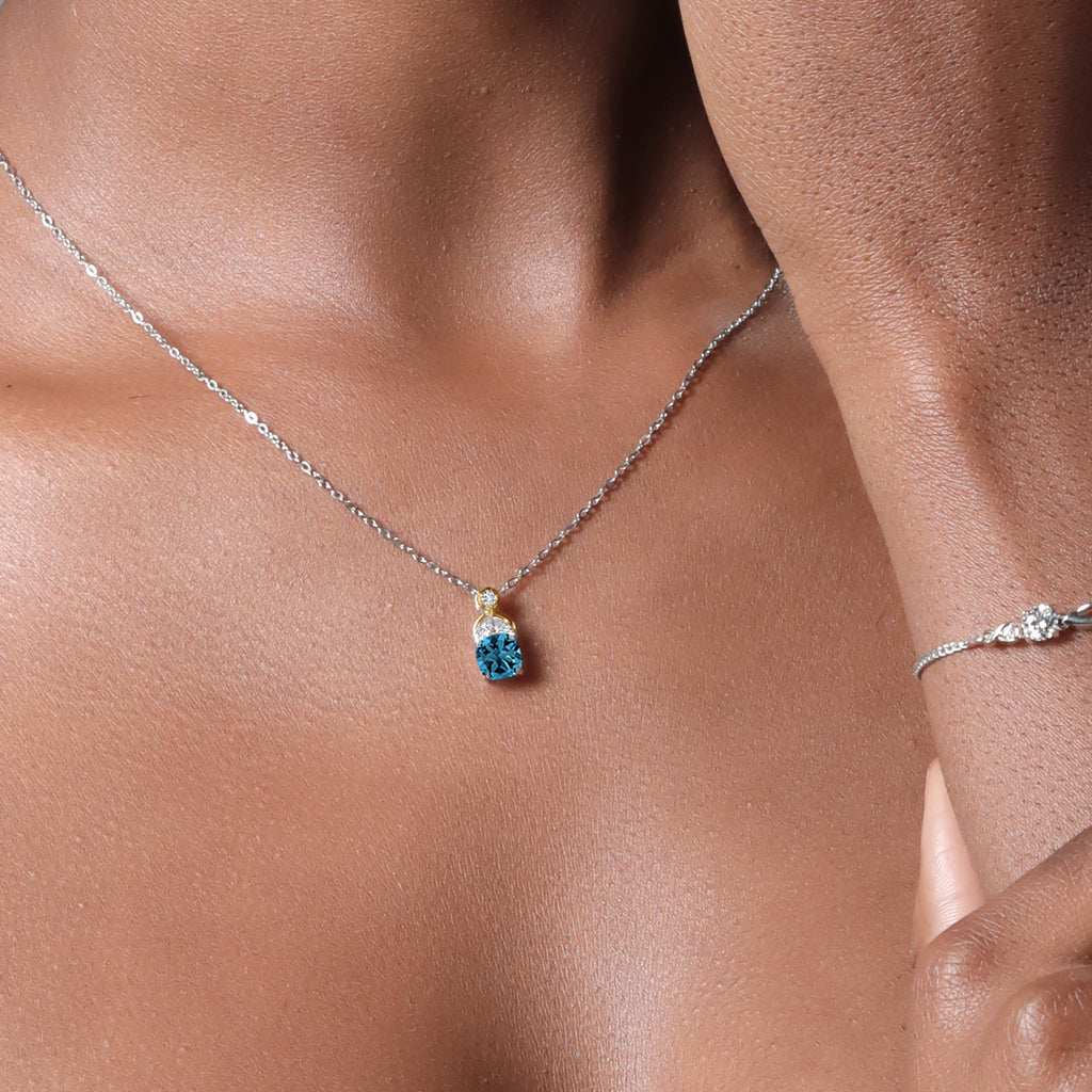 Pendant in 925 Sterling Silver and 10K Yellow Gold