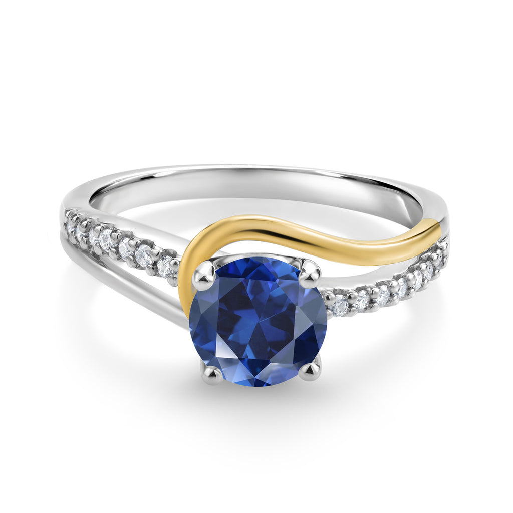Ring in 925 Sterling Silver and 10K Yellow Gold
