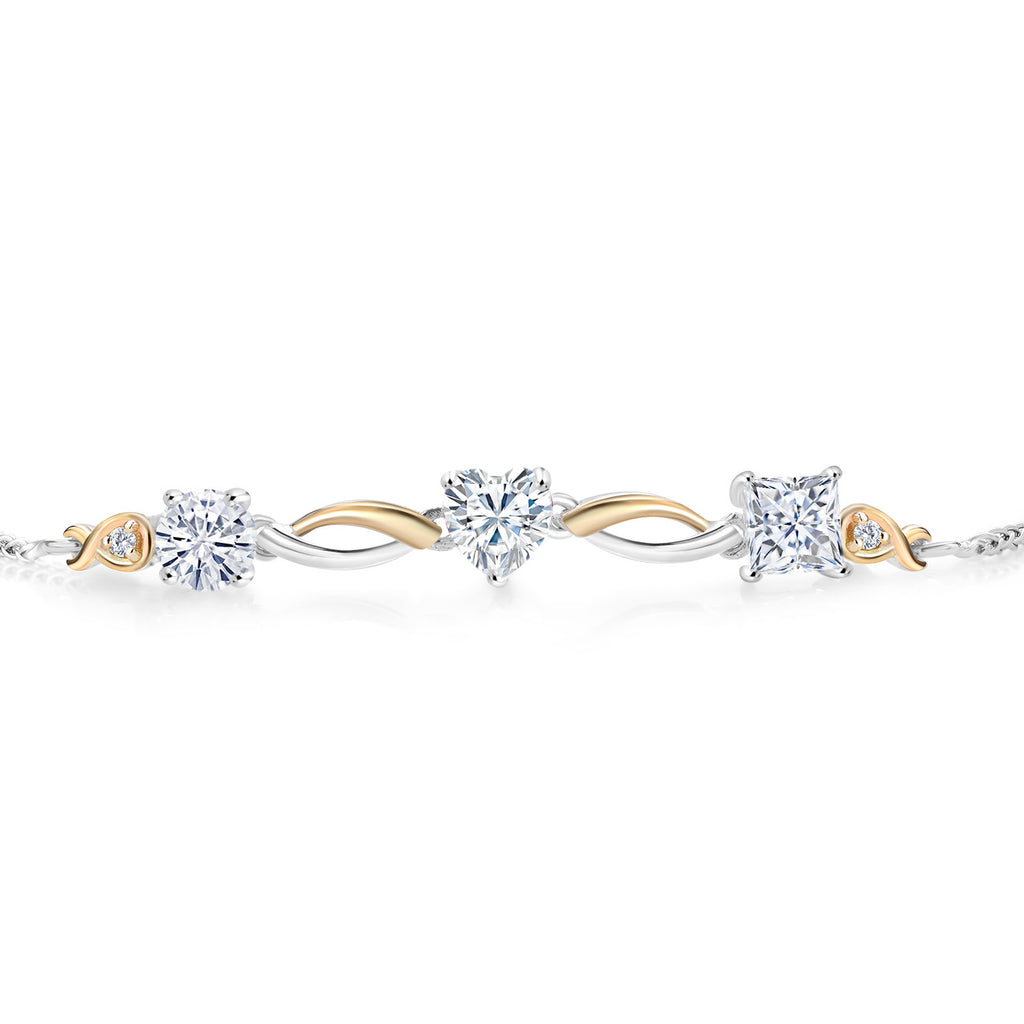 Bracelet in 925 Sterling Silver and 10K Yellow Gold