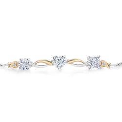 Bracelet in 925 Sterling Silver and 10K Yellow Gold