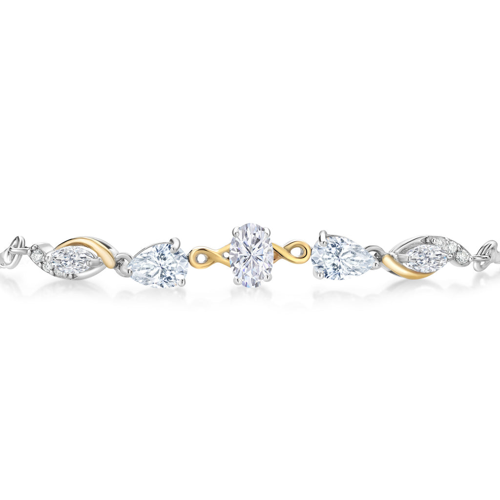Bracelet in 925 Sterling Silver and 10K Yellow Gold