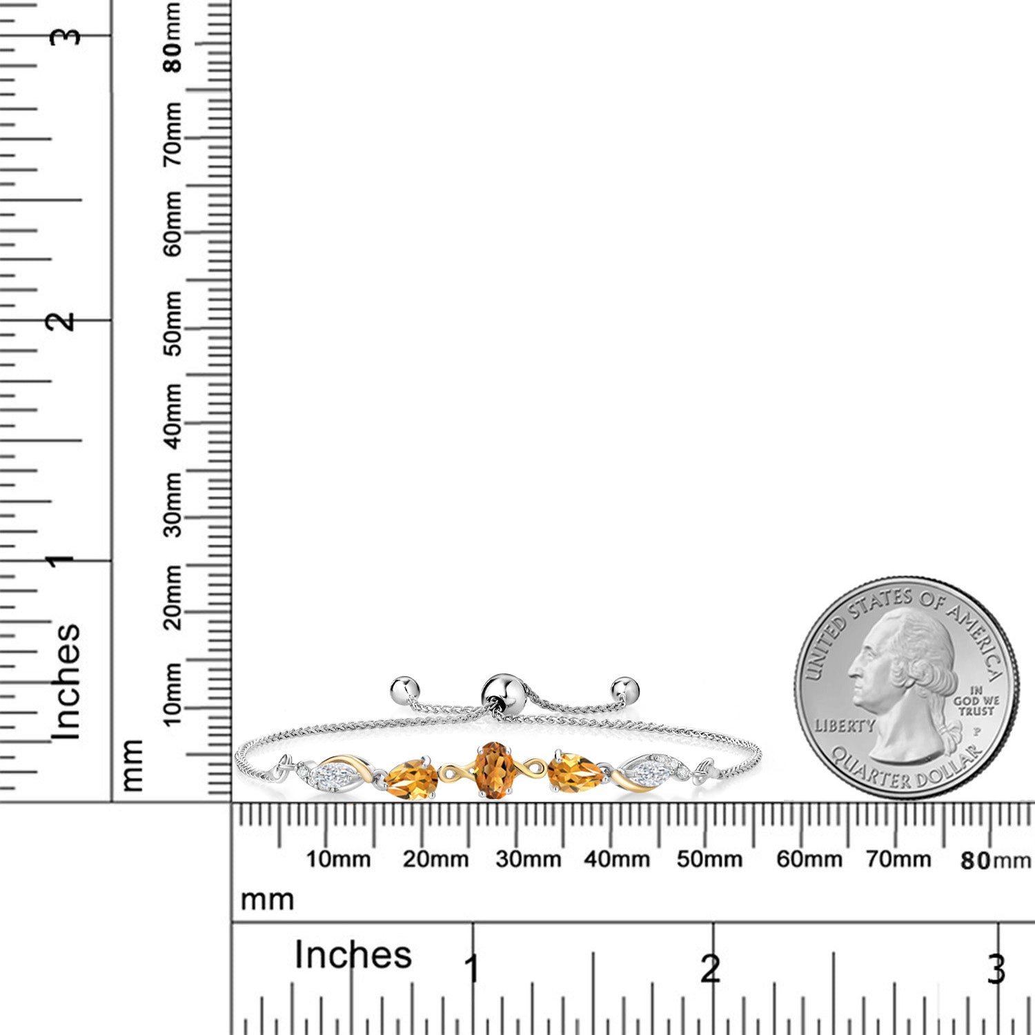 Bracelet in 925 Sterling Silver and 10K Yellow Gold