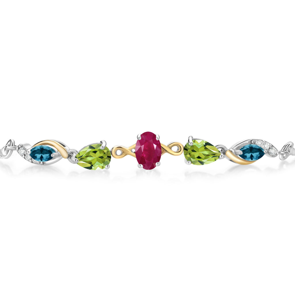 Bracelet in 925 Sterling Silver and 10K Yellow Gold