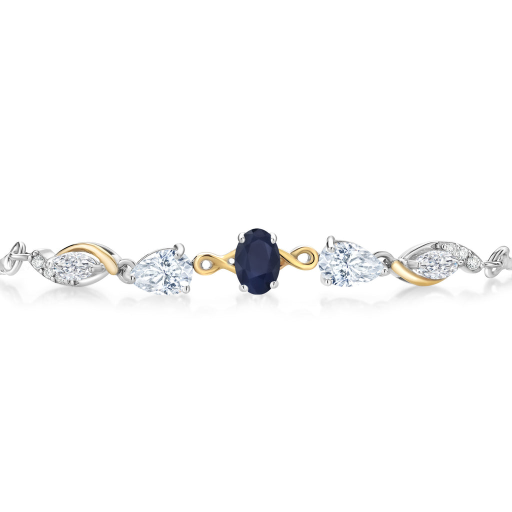 Bracelet in 925 Sterling Silver and 10K Yellow Gold