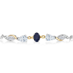 Bracelet in 925 Sterling Silver and 10K Yellow Gold