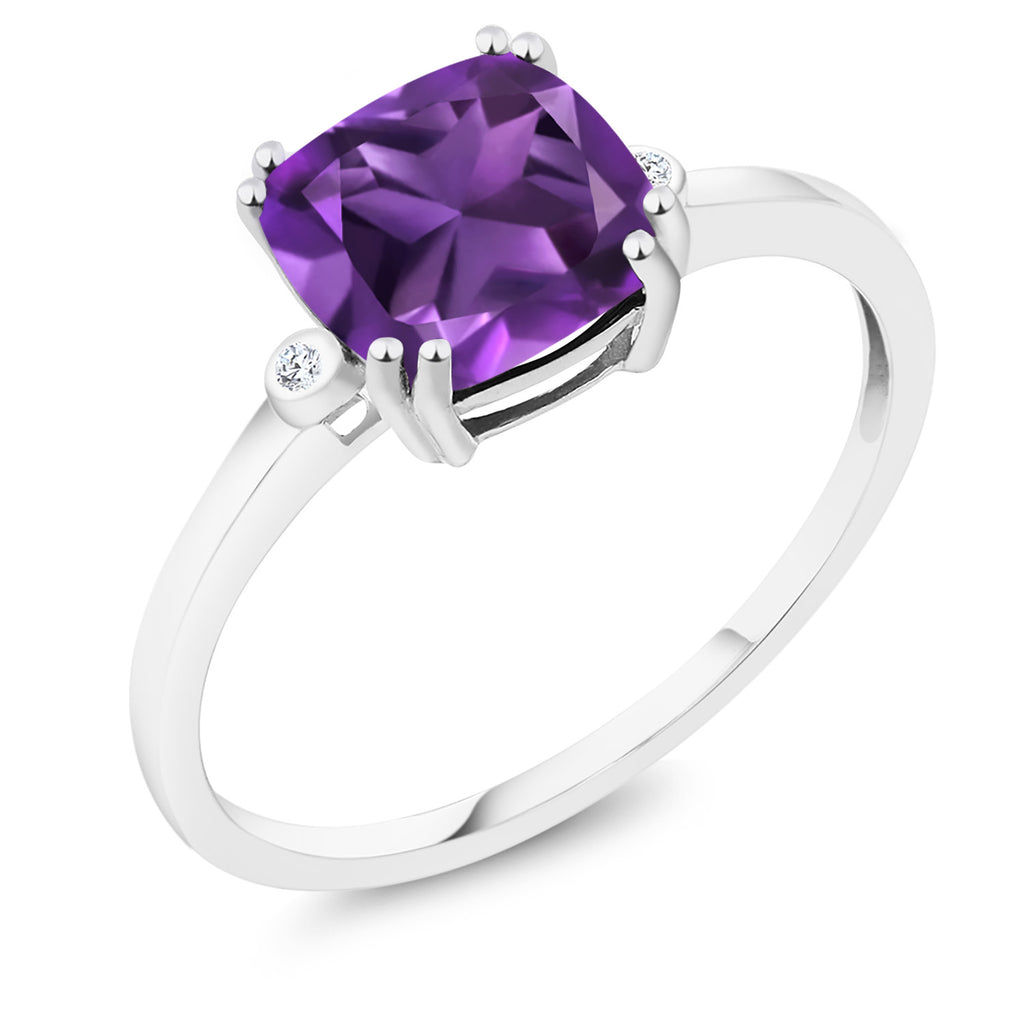 Amethyst - February_8_Ring in 10K White Gold