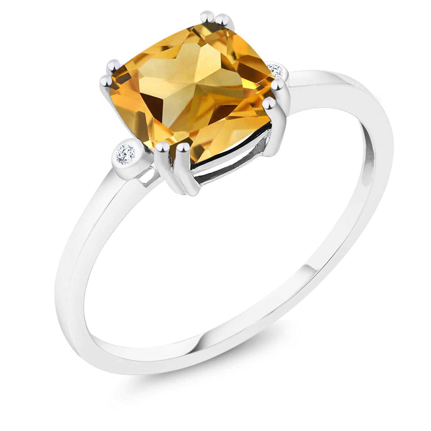Citrine - November_9_Ring in 10K White Gold