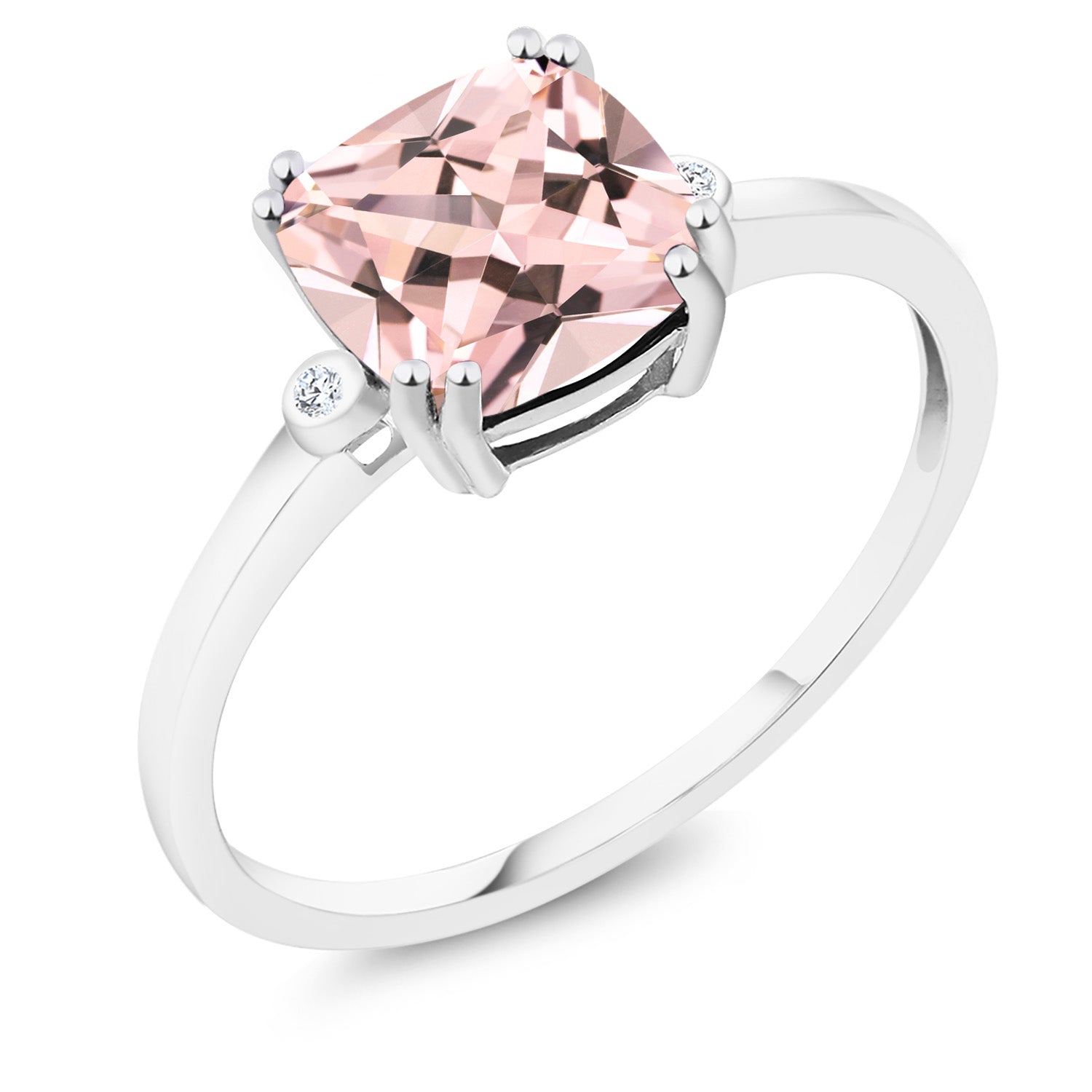 Nano Morganite - October_7_Ring in 10K White Gold