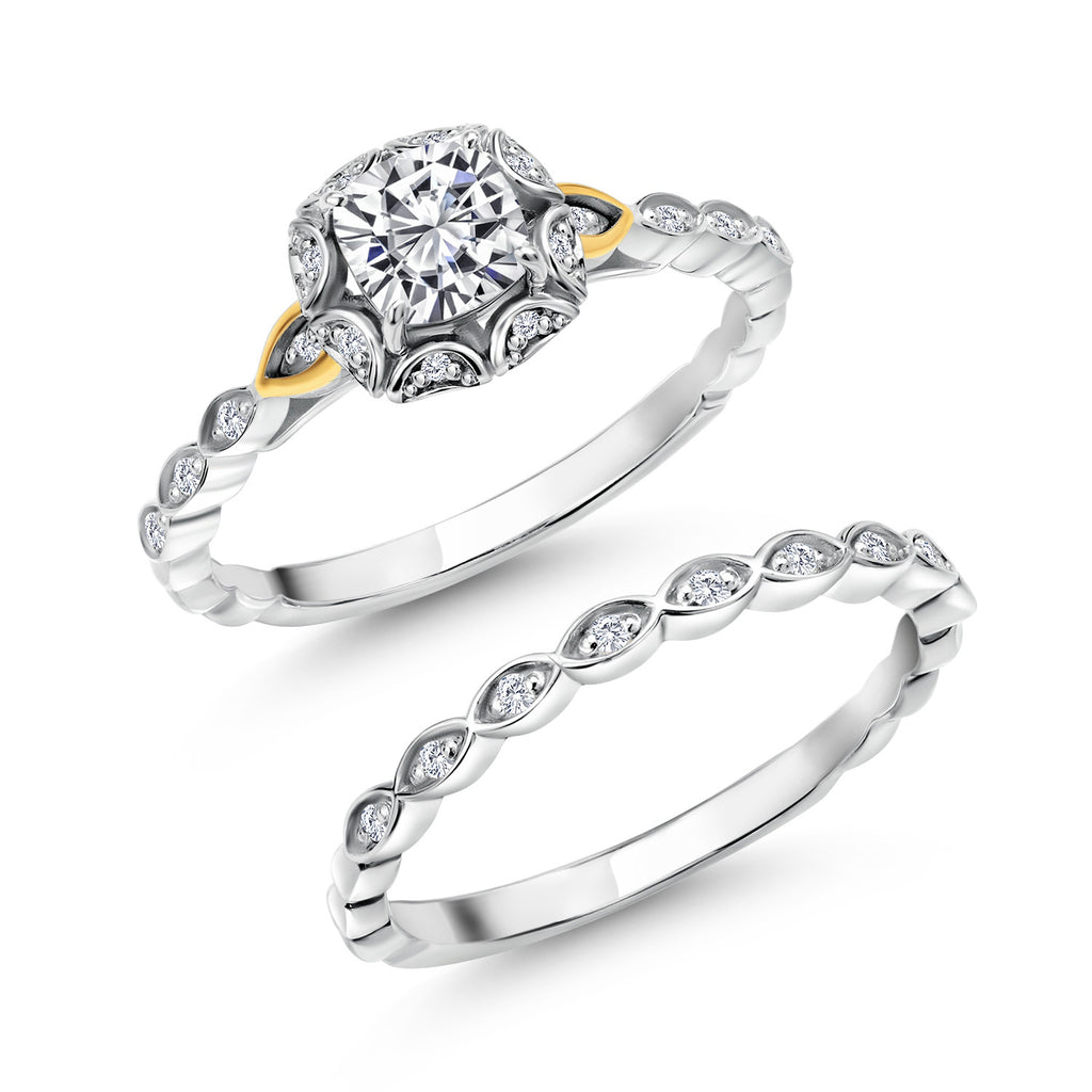 Ring in 925 Sterling Silver and 10K Yellow Gold