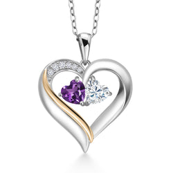 Pendant in 925 Sterling Silver and 10K Yellow Gold