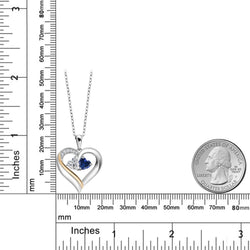 Pendant in 925 Sterling Silver and 10K Yellow Gold