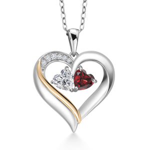Pendant in 925 Sterling Silver and 10K Yellow Gold