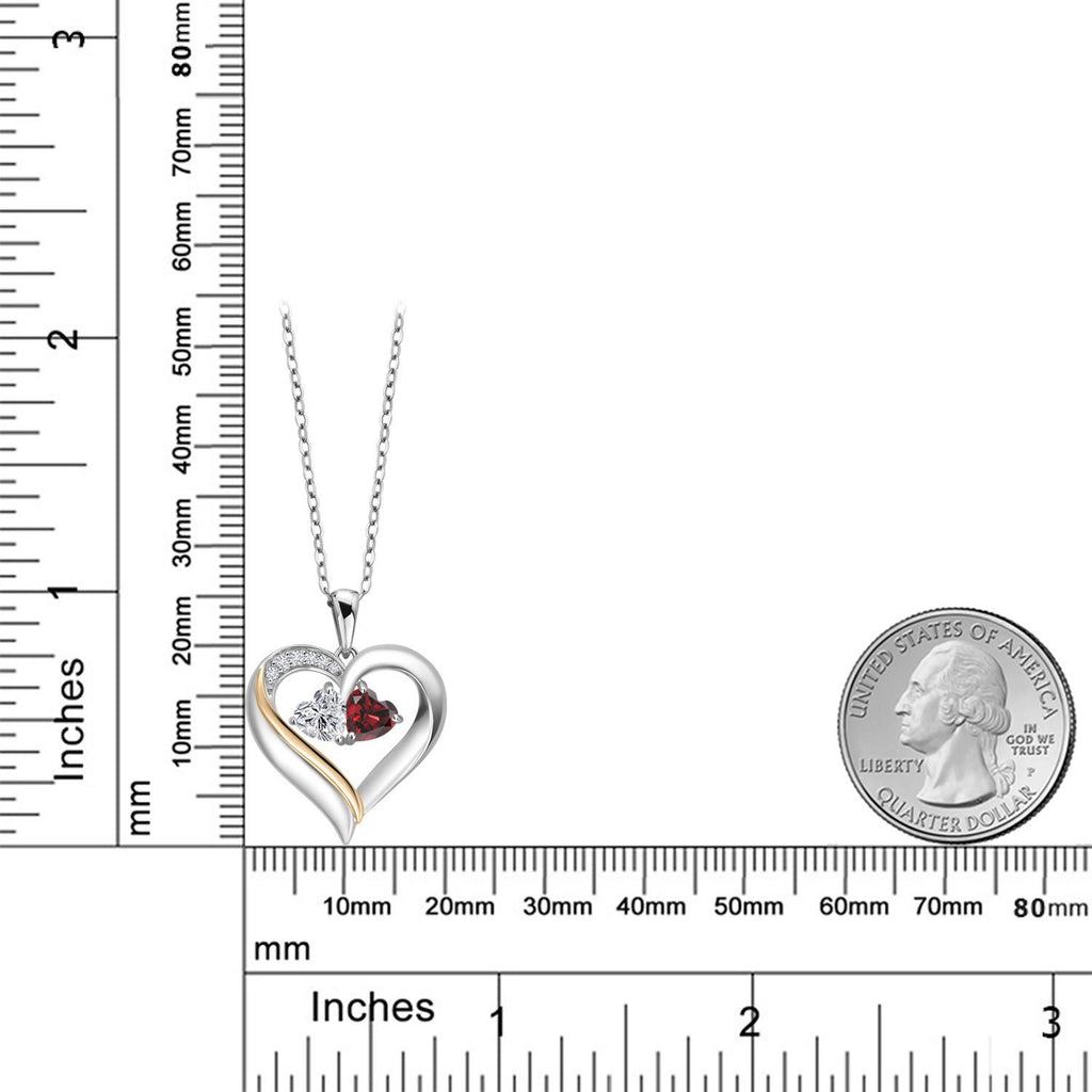 Pendant in 925 Sterling Silver and 10K Yellow Gold