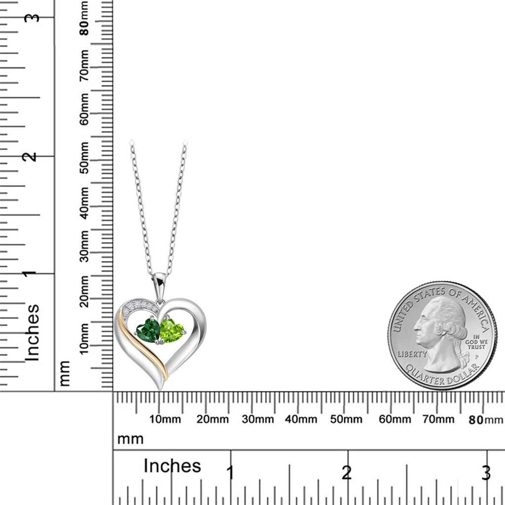 Pendant in 925 Sterling Silver and 10K Yellow Gold