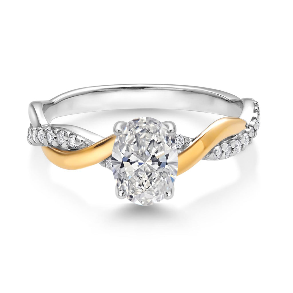 Ring in 925 Sterling Silver and 10K Yellow Gold