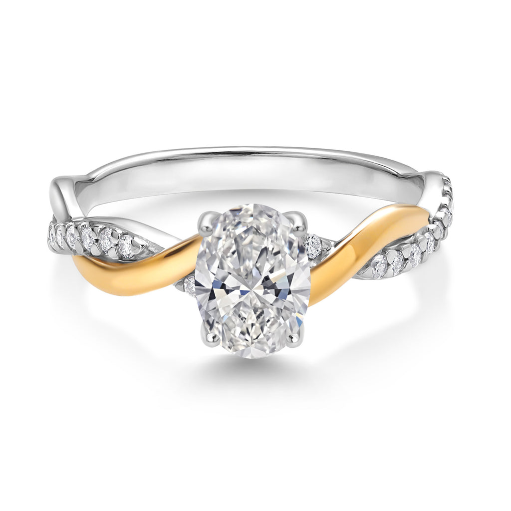 Ring in 925 Sterling Silver and 10K Yellow Gold