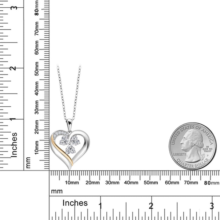 Pendant in 925 Sterling Silver and 10K Yellow Gold