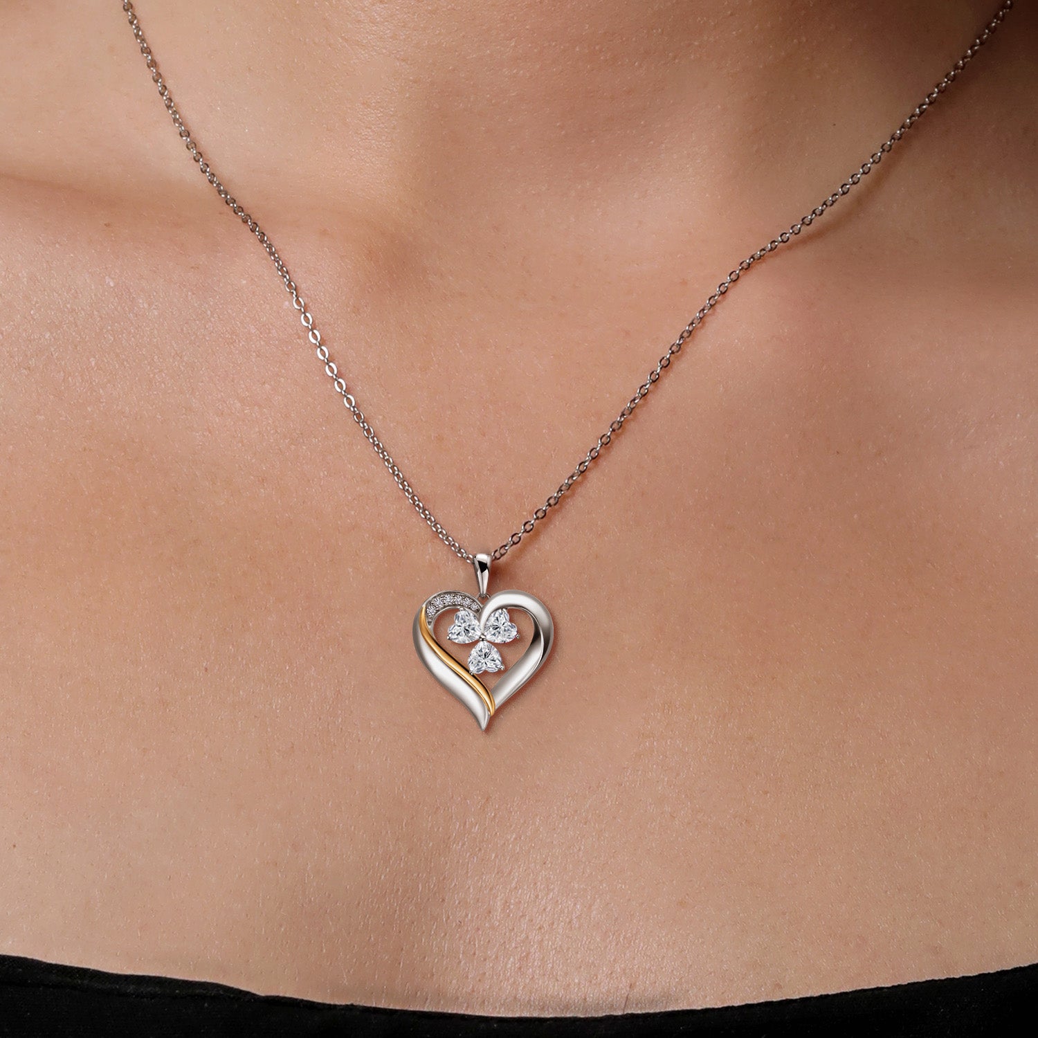 Pendant in 925 Sterling Silver and 10K Yellow Gold