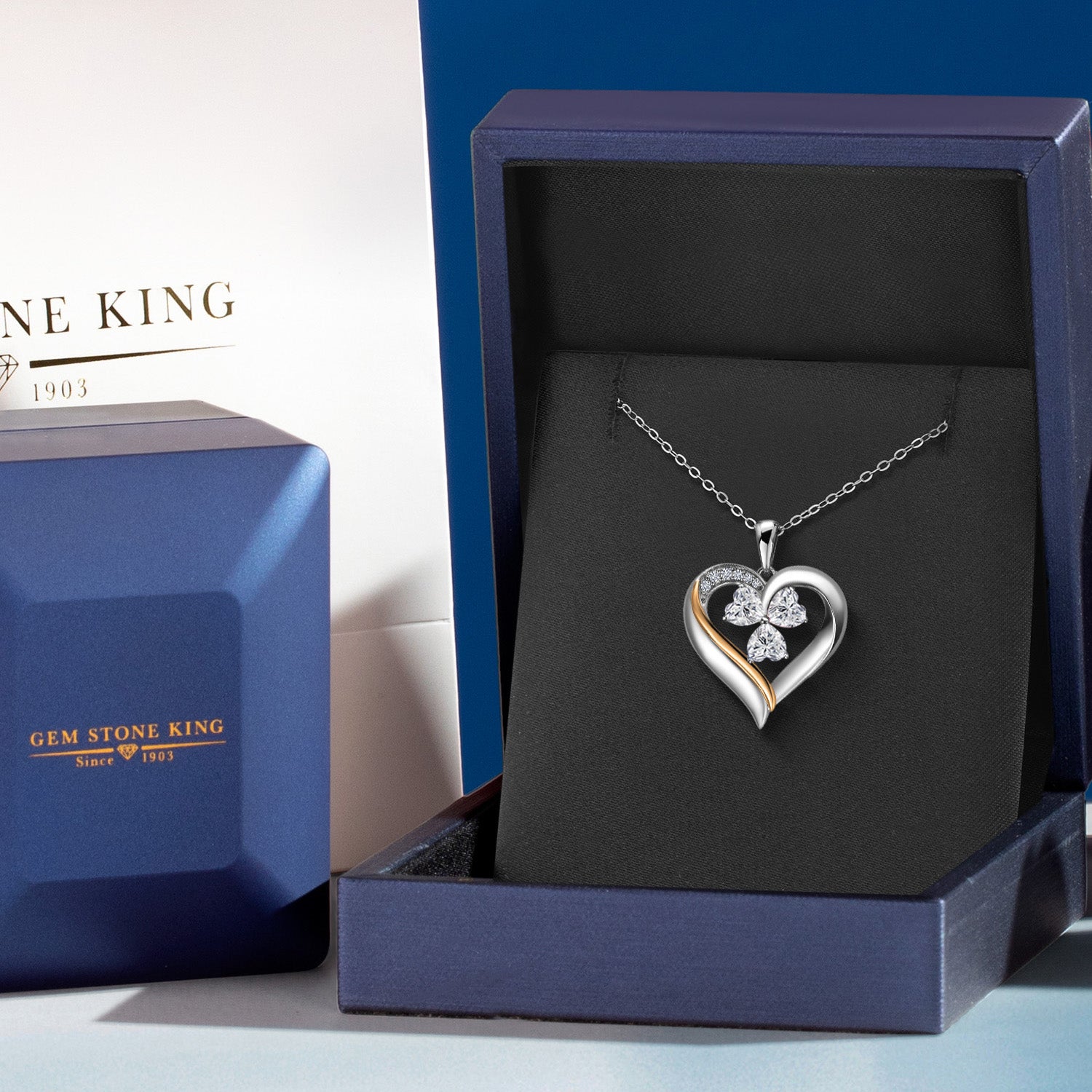 Pendant in 925 Sterling Silver and 10K Yellow Gold