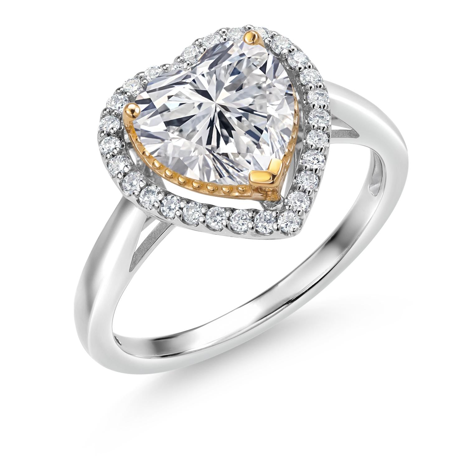 Ring in 925 Sterling Silver and 10K Yellow Gold