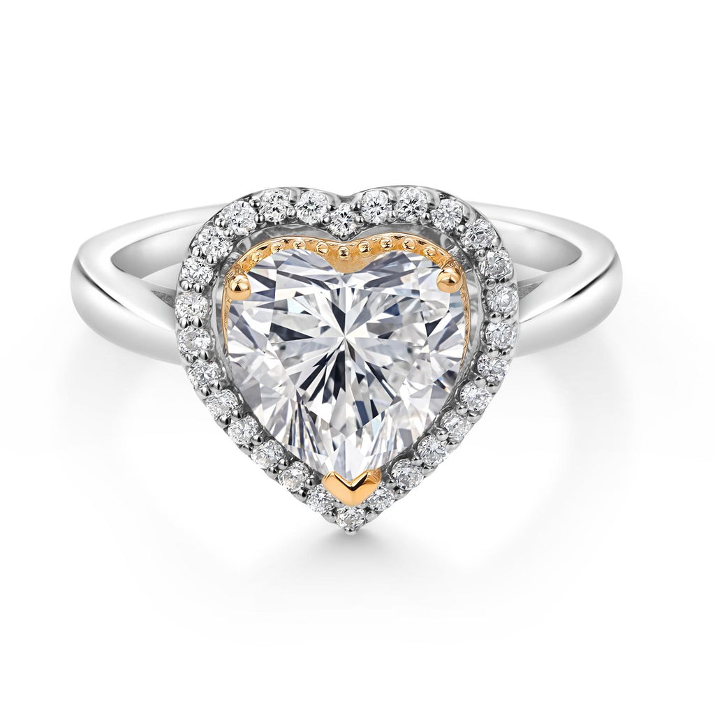 Ring in 925 Sterling Silver and 10K Yellow Gold