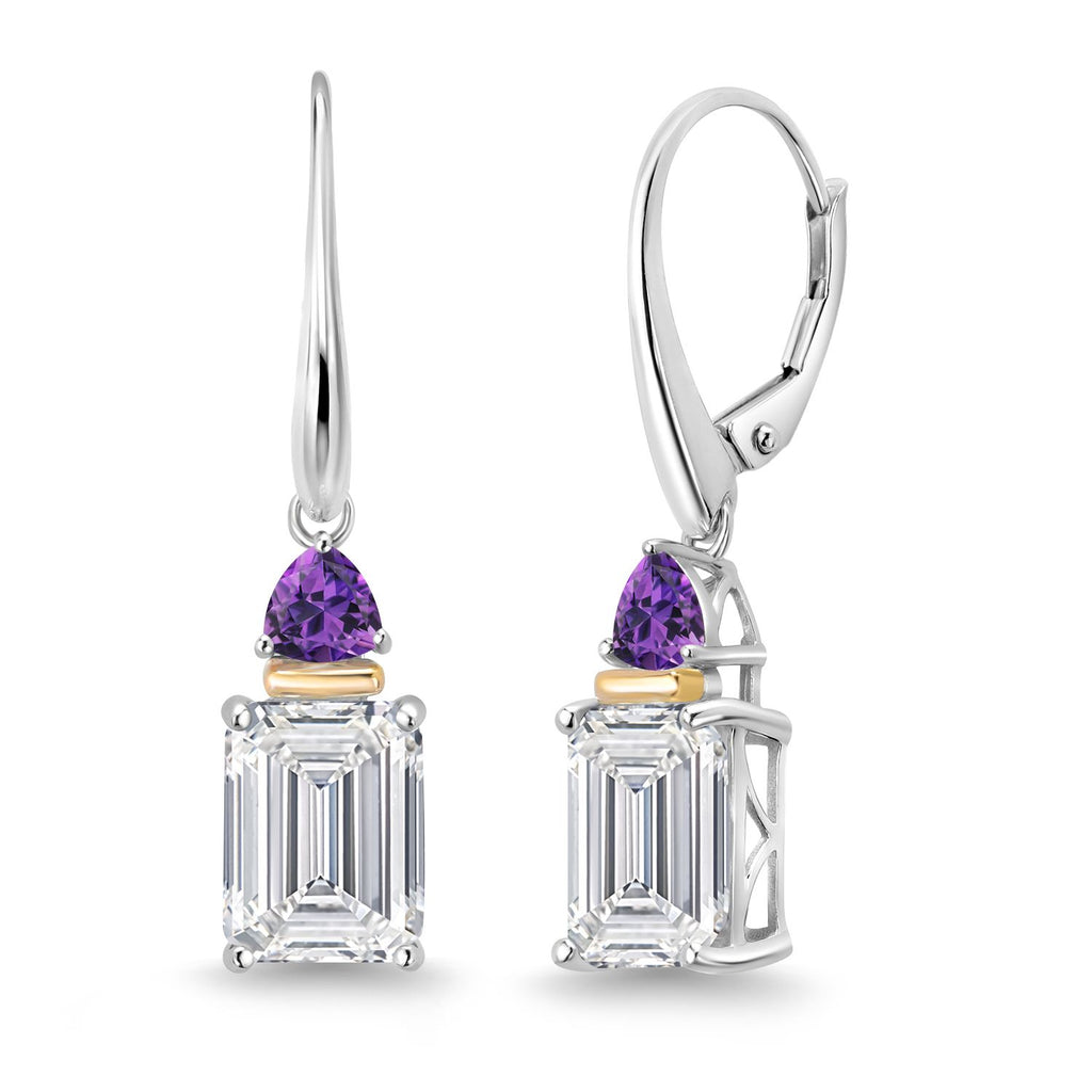 Earrings in 925 Sterling Silver and 10K Yellow Gold