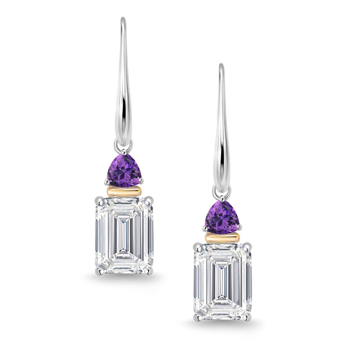 Earrings in 925 Sterling Silver and 10K Yellow Gold