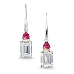 Earrings in 925 Sterling Silver and 10K Yellow Gold