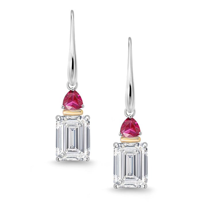 Earrings in 925 Sterling Silver and 10K Yellow Gold