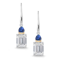 Earrings in 925 Sterling Silver and 10K Yellow Gold