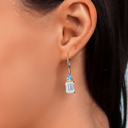 Earrings in 925 Sterling Silver and 10K Yellow Gold