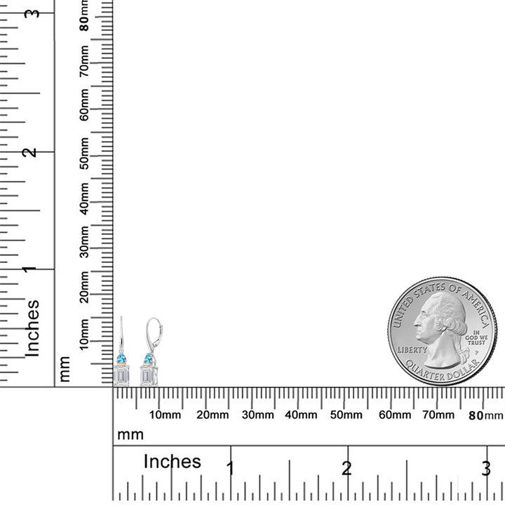 Earrings in 925 Sterling Silver and 10K Yellow Gold