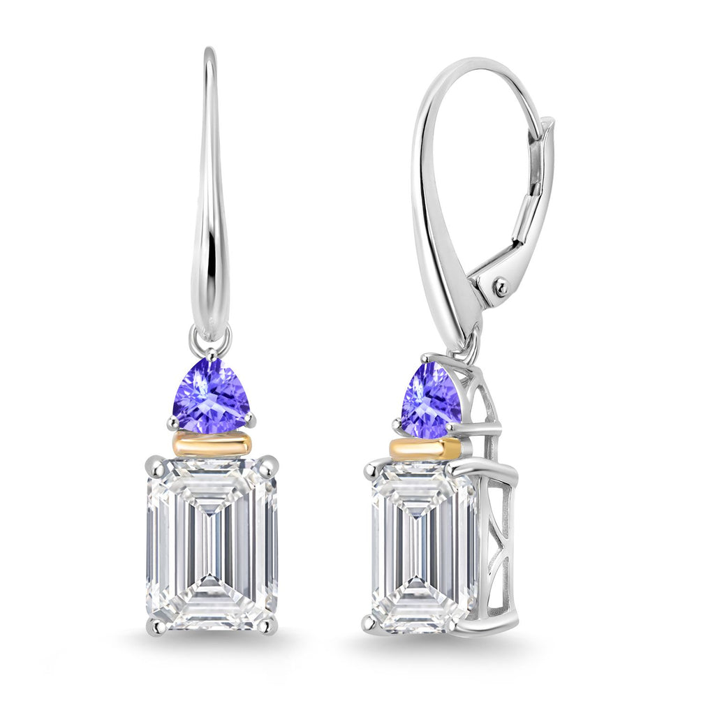 Earrings in 925 Sterling Silver and 10K Yellow Gold