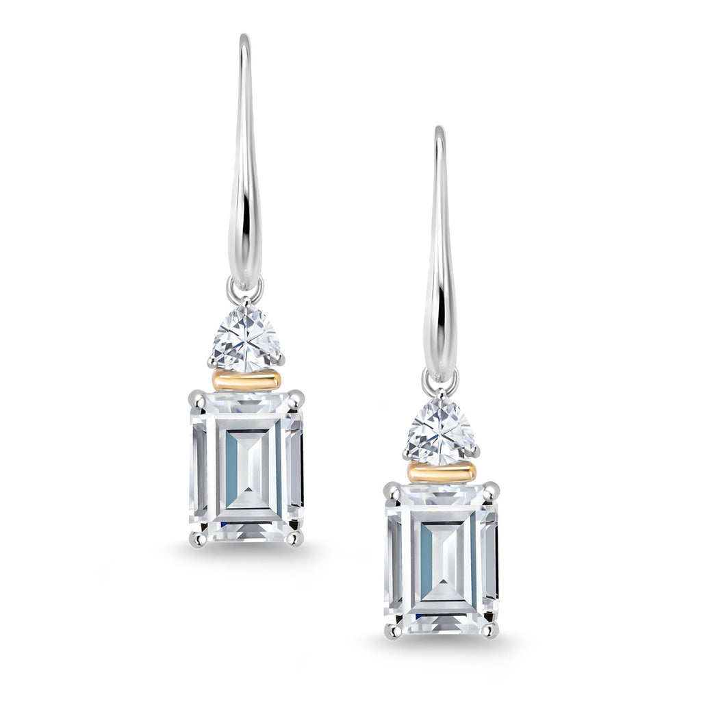 Earrings in 925 Sterling Silver and 10K Yellow Gold