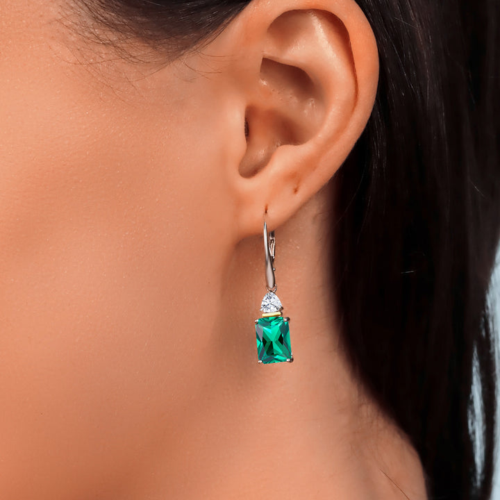 Earrings in 925 Sterling Silver and 10K Yellow Gold